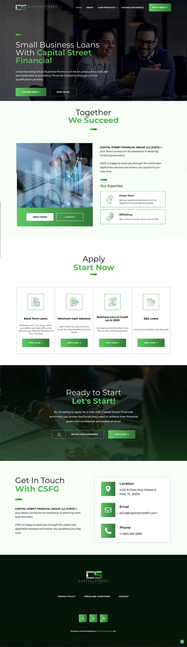 Final Web Design portfolio example showcasing a custom business website design