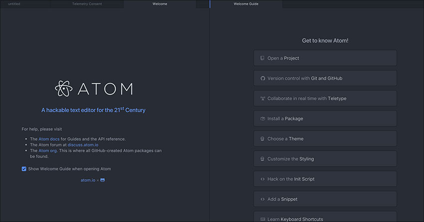 Atom Editor