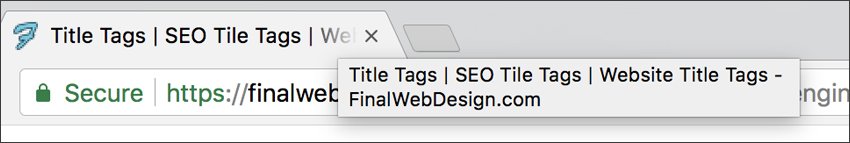 Title Tag Optimization